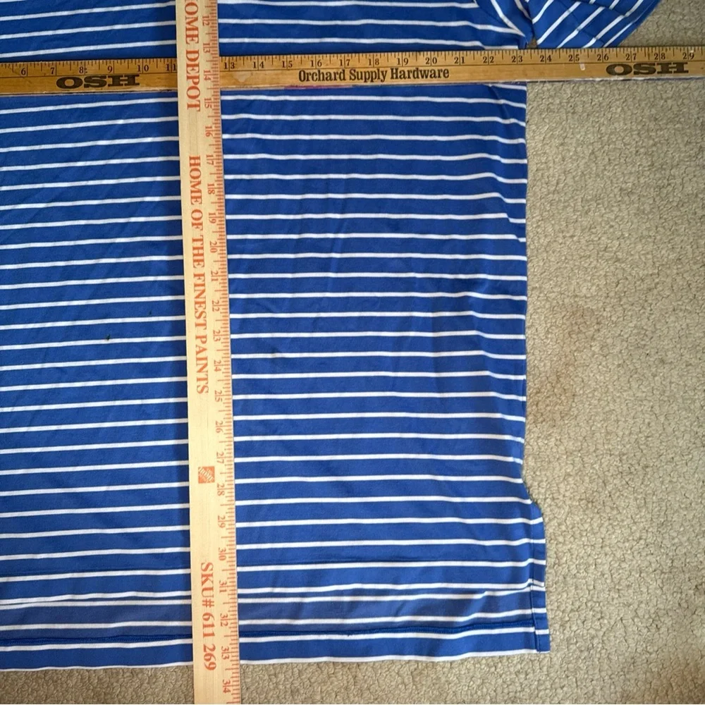 Ralph Lauren Polo Golf Performance Blue Stripped Shirt | Men's Large